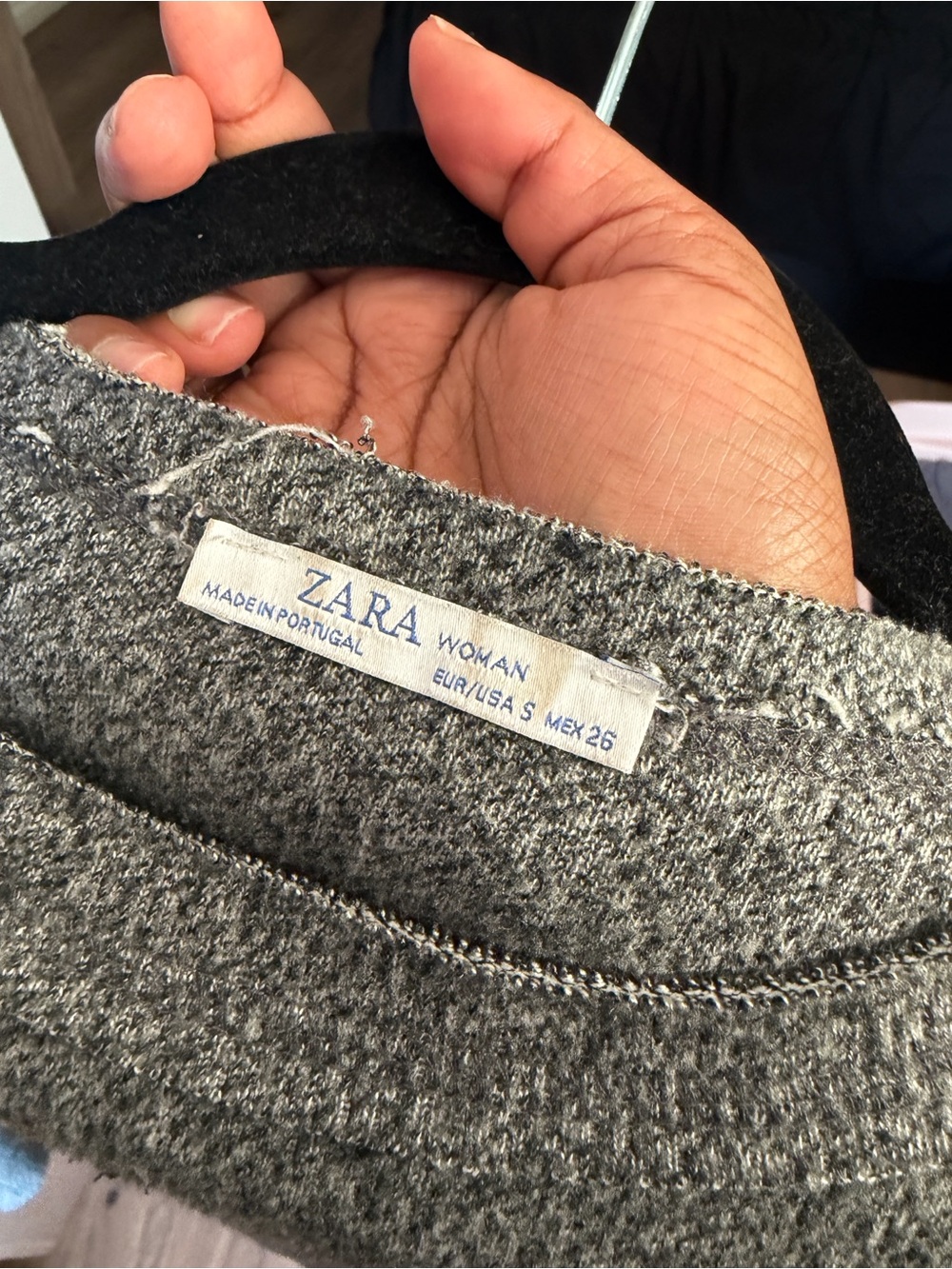 Zara Distressed Cropped Sweater